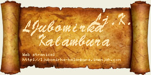 LJubomirka Kalambura vizit kartica
